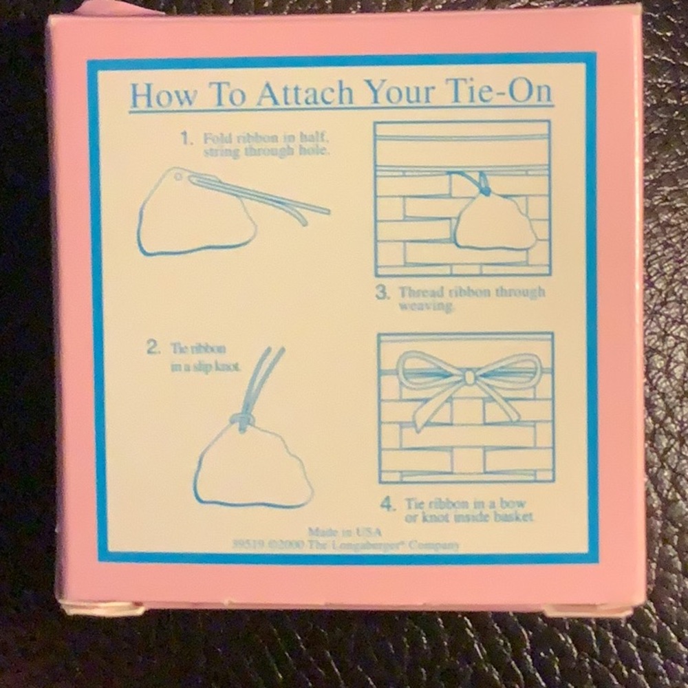 2001 Longaberger Small Easter Basket Tie-On - Picture 5 of 6
